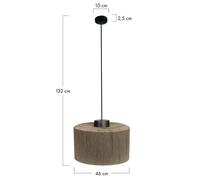 DKNC - Ceiling light jute 46x46x32cm - Natuurlijk
