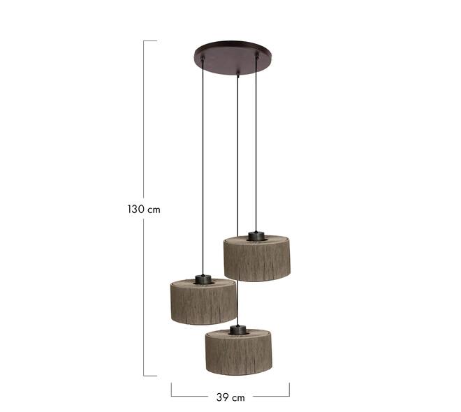 Ceiling light jute 39x39x130cm