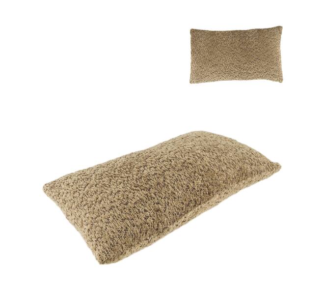 Cushion polyester 30x50x8cm - Brown