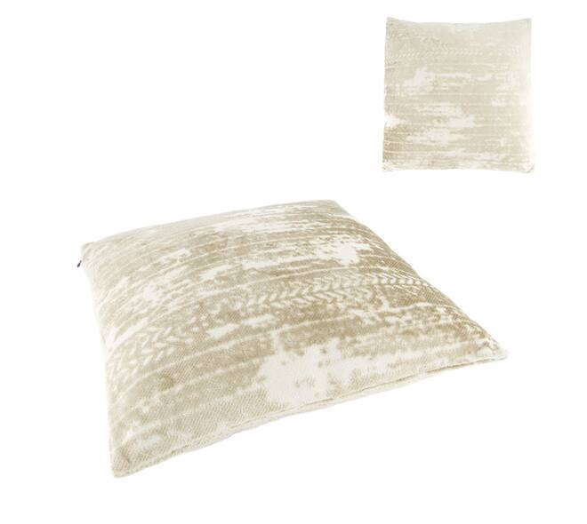 Cushion polyester 45x45x8cm - Cream
