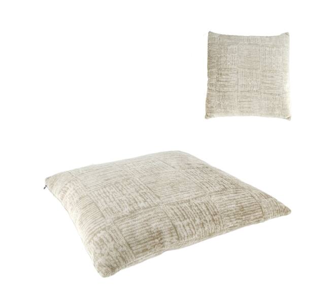 Cushion polyester 45x45x8cm - Cream