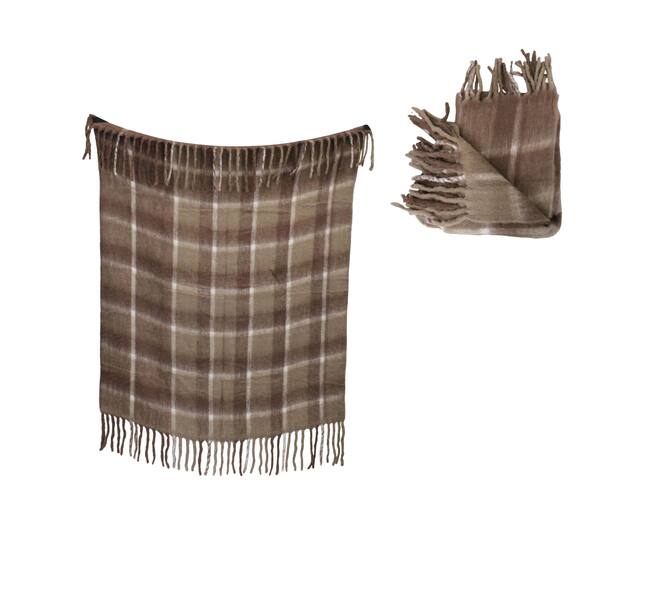 Plaid acrylic 125x150x0.5cm - Brown