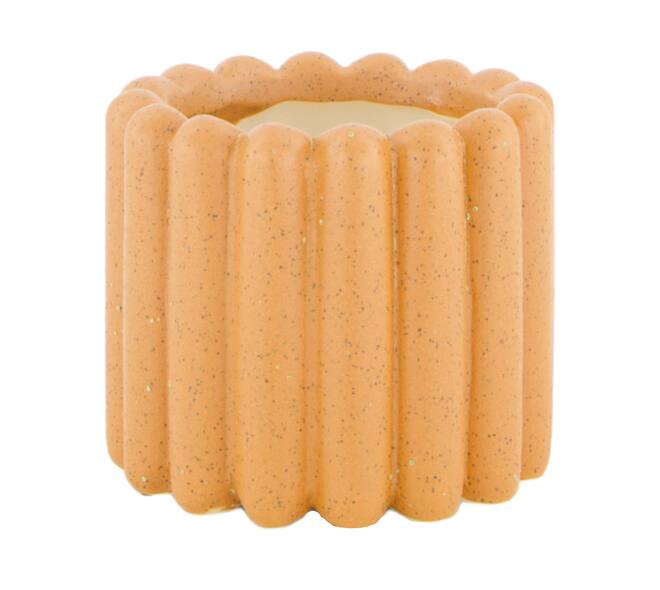 Planter ceramic 10x10x8.5cm - Orange