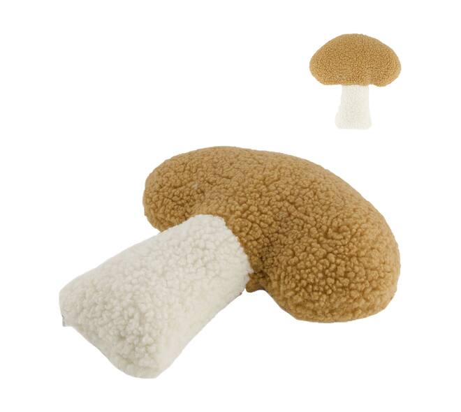 Cushion mushroom teddy polyester 38x35x8cm