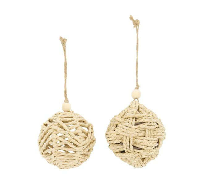Bauble jute 9x9x9cm A/2