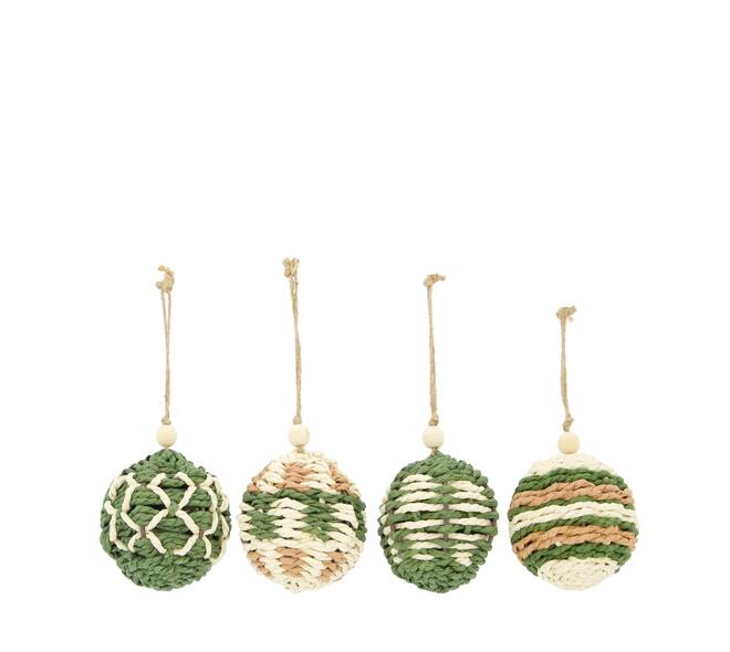 Bauble jute 9x9x9cm A/4