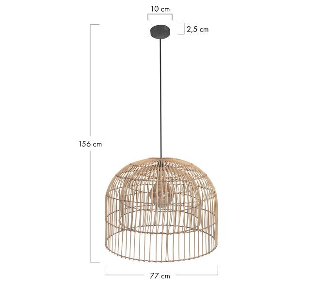 Plafond en rotin 77x77x56cm - Naturel
