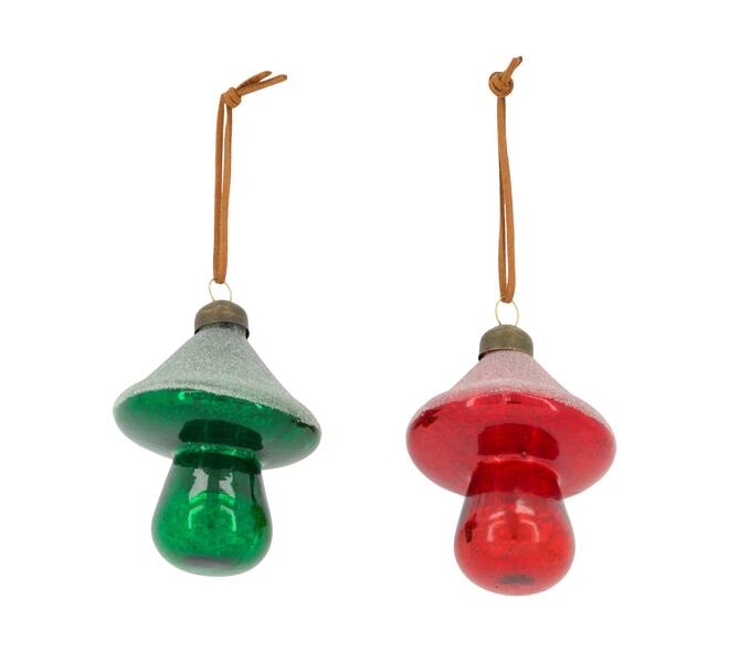 Hanger mushroom glass 7x7x9cm C/2