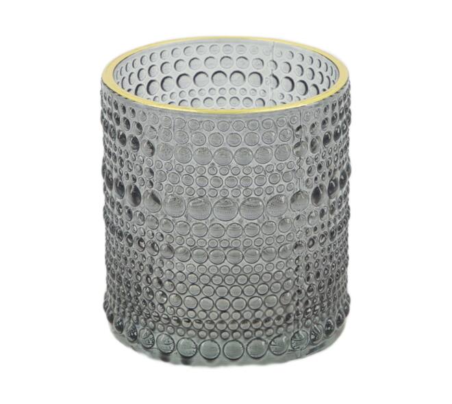 Tealight holder glass 7.2x7.2x8cm