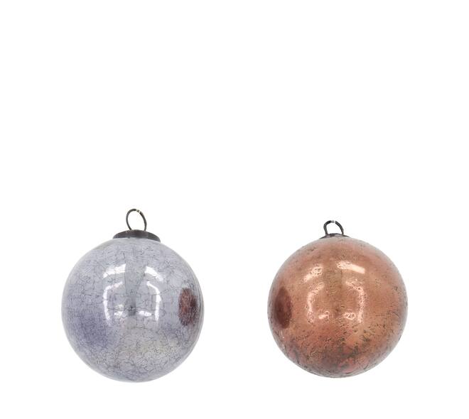 Bauble glass 9.5x9.5x10cm C/2