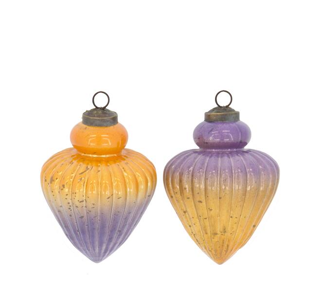 Bauble glass 8.5x8.5x10cm C/2