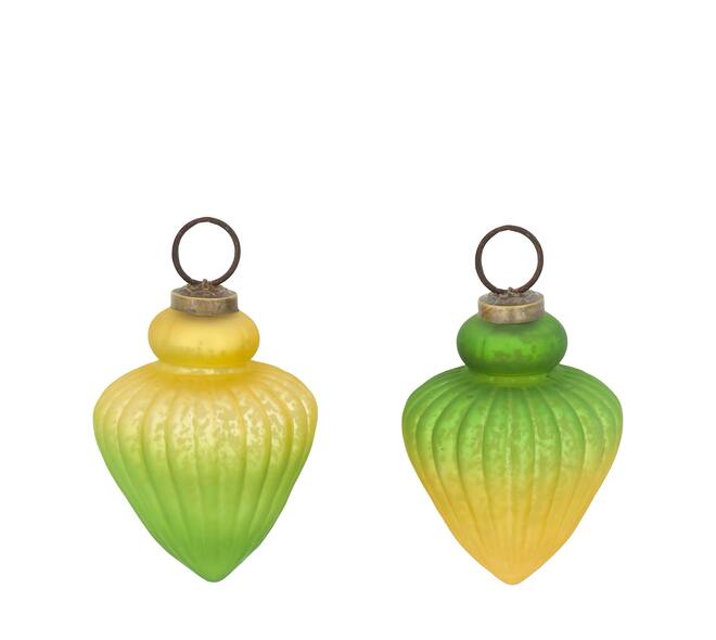 Bauble glass 8.5x8.5x10cm C/2