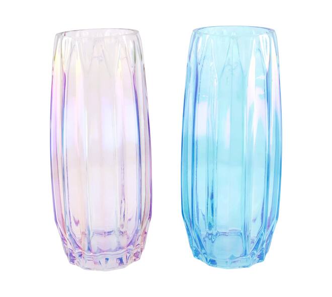 Vase luster glass 12x12x28cm C/2