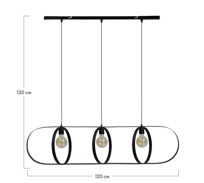 Ceiling light metal 120x27.5x130cm