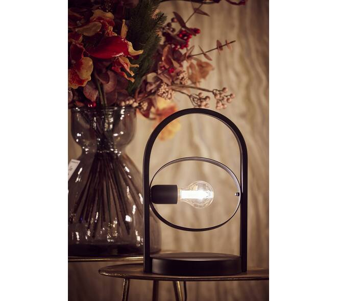 Table lamp metal 22x20x36cm - Black