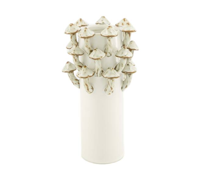 Vase mushroom ceramic 11.5x11.5x20.5cm - Silver