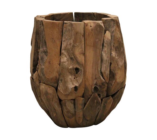 Planter erosion wood with plastic 38x38x48cm
