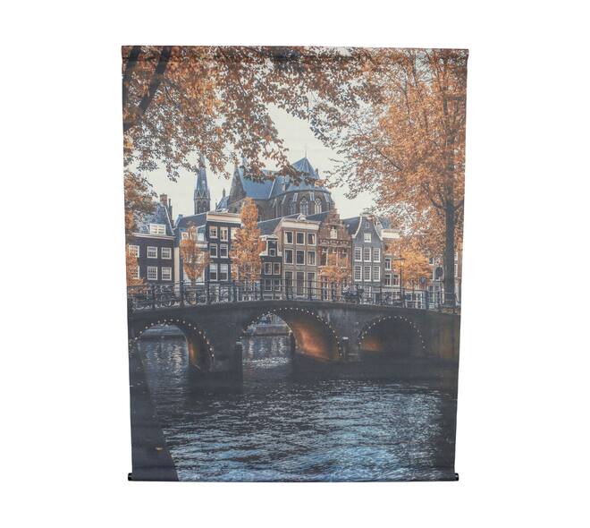Wall art with metal frame linen 147x3x117cm