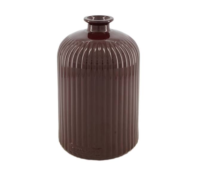 Bottle recycled glass 15x15x23cm - Brown