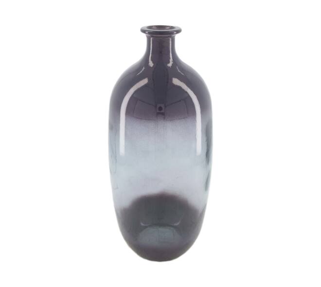 Bottle recycled glass 16x16x38cm - Grey