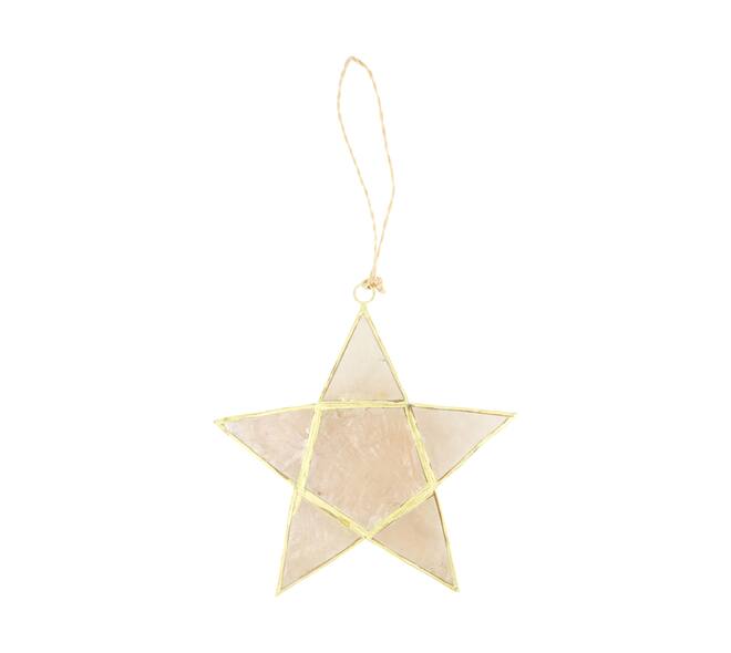 Hanger star capiz 11.5x0.5x12cm