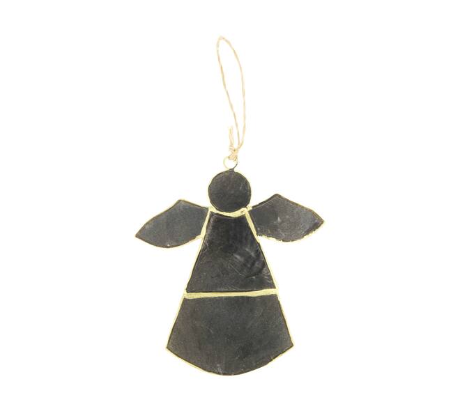 Hanger angel capiz 10x2.5x12.5cm - Black