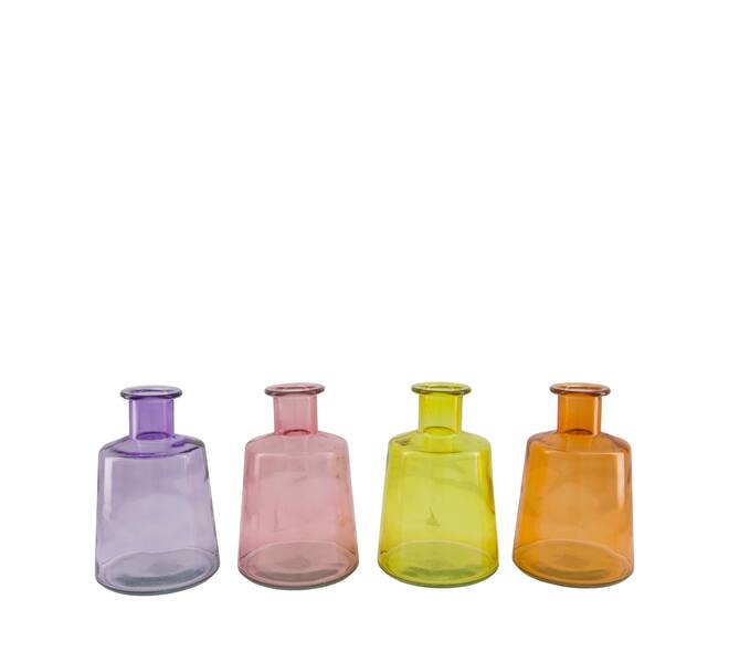 Bottle glass 10.4x10.4x15cm - Multi