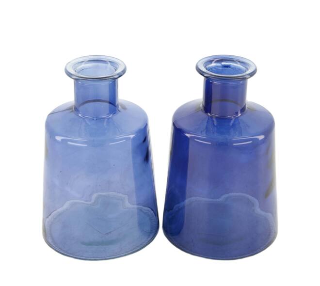 Bottle glass 11.5x11.5x17cm - Blue