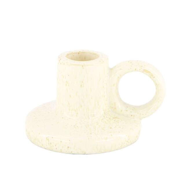Dinnercandle holder ceramic 10.5x9x6cm
