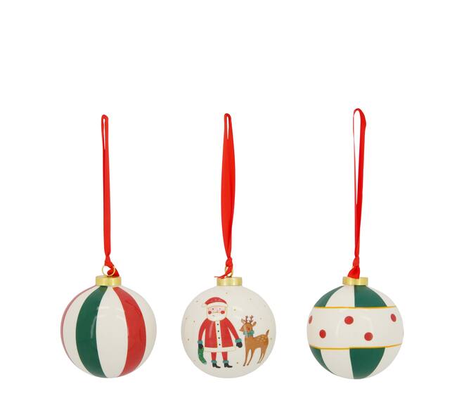 Bauble porcelain 9x9x10.5cm  - Multi