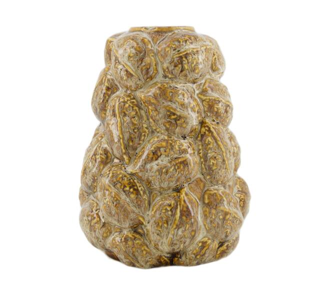 Vase porcelain 14.5x14.5x19.2cm - Brown