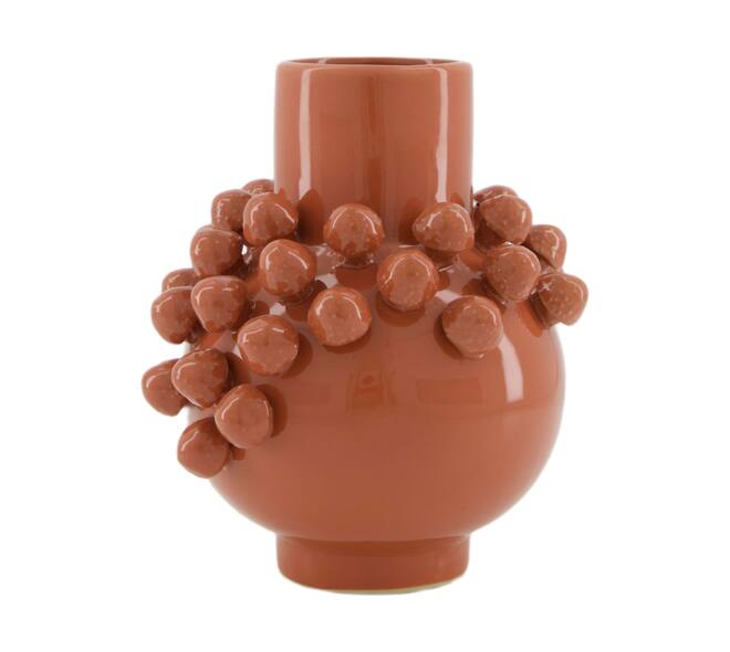 Vase porcelain 16.4x14.8x19.3cm - Red