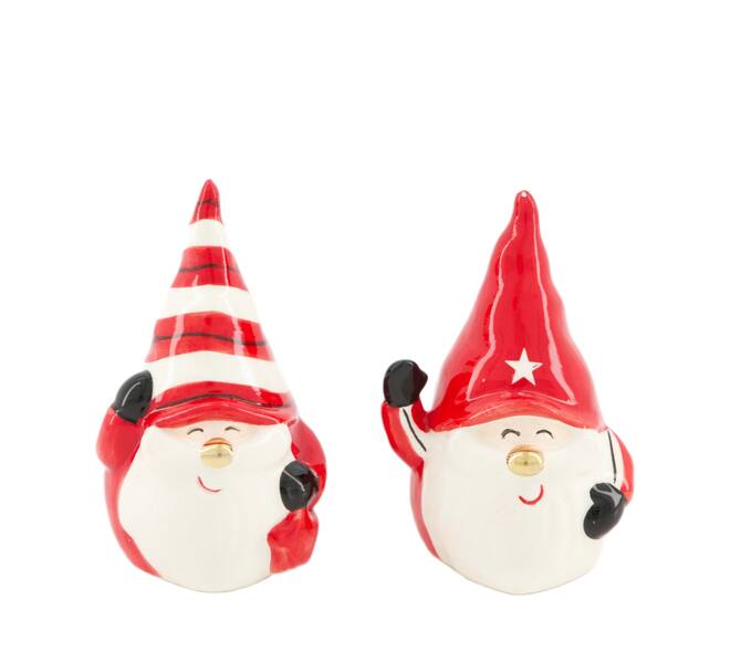 Figurine santa porcelain 6.2x6x10.2cm  - Red