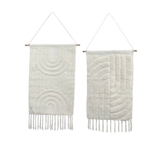 Wall art tufted cotton with hanger 58x78x2cm A/2