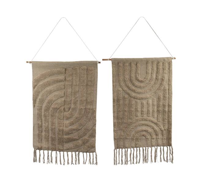 Wall art tufted cotton with hanger 58x78x2cm A/2