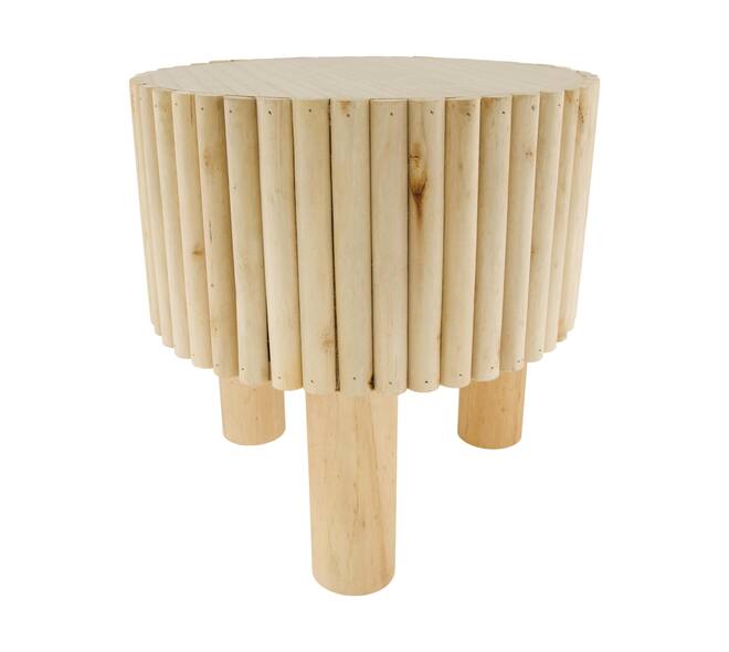 Side table paulownia wood 38x38x38cm