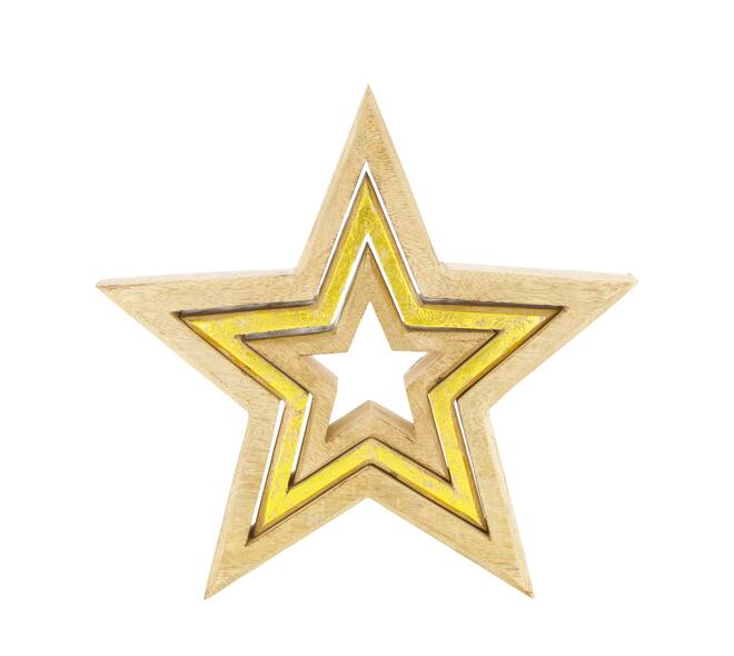Star mango wood 27x3.5x27cm
