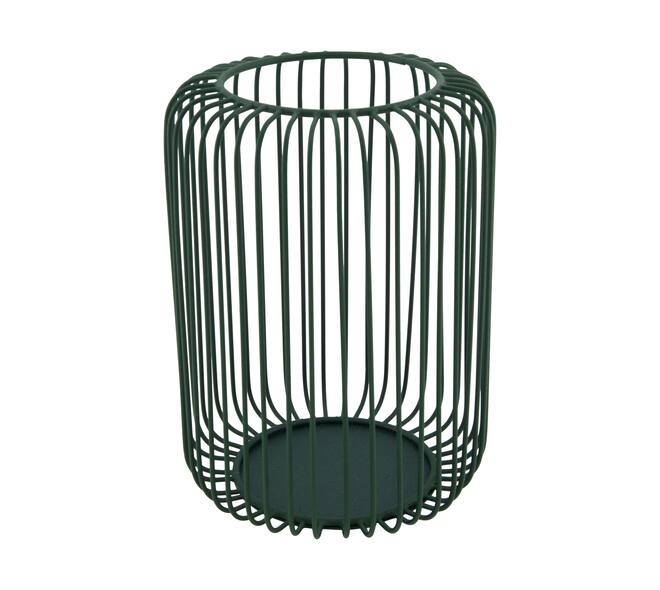Lantern metal 16.5x16.5x23cm - Green