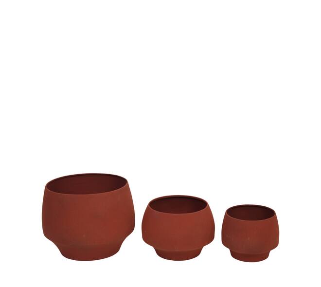 Planter metal 26.75x26.75x20.5cm S/3