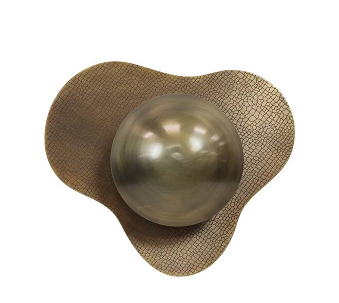 Wall light with etching aluminium 47x39x18cm