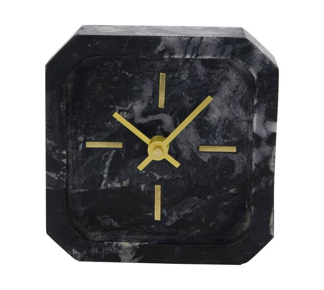 Clock marble 13x5x13cm