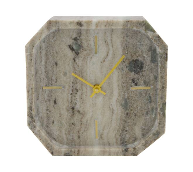 Clock marble 20x5x20cm - White