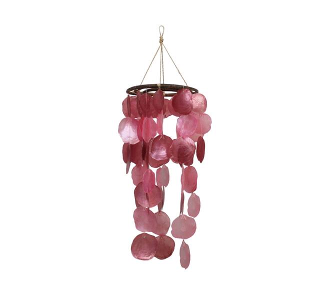 Mobile capiz 28x28x70cm - Pink