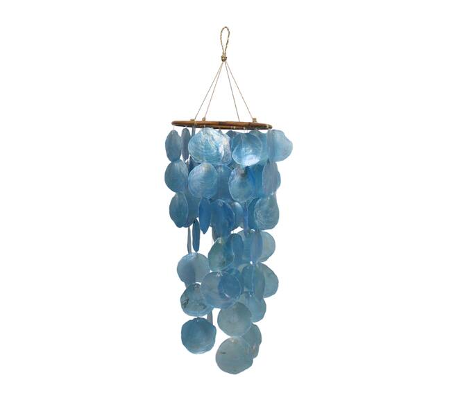 Mobile capiz 28x28x70cm - Blue
