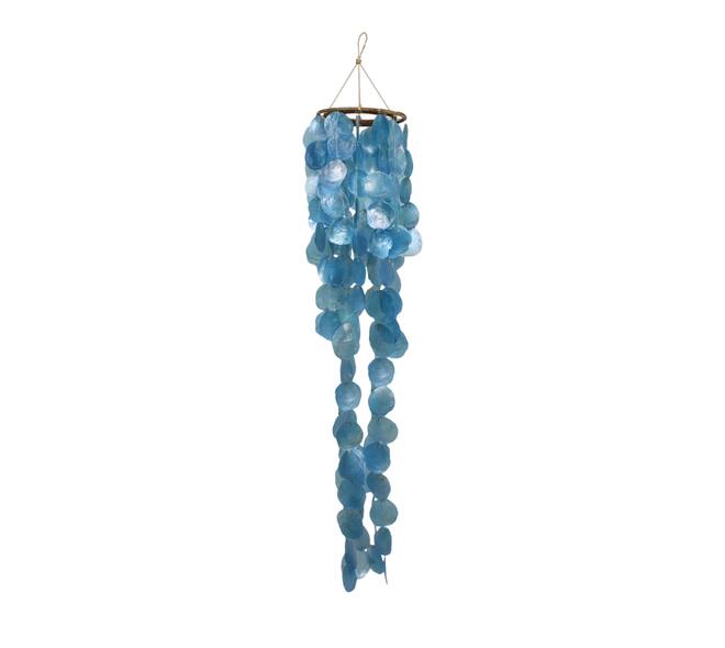 Mobile capiz 28x28x150cm - Blue