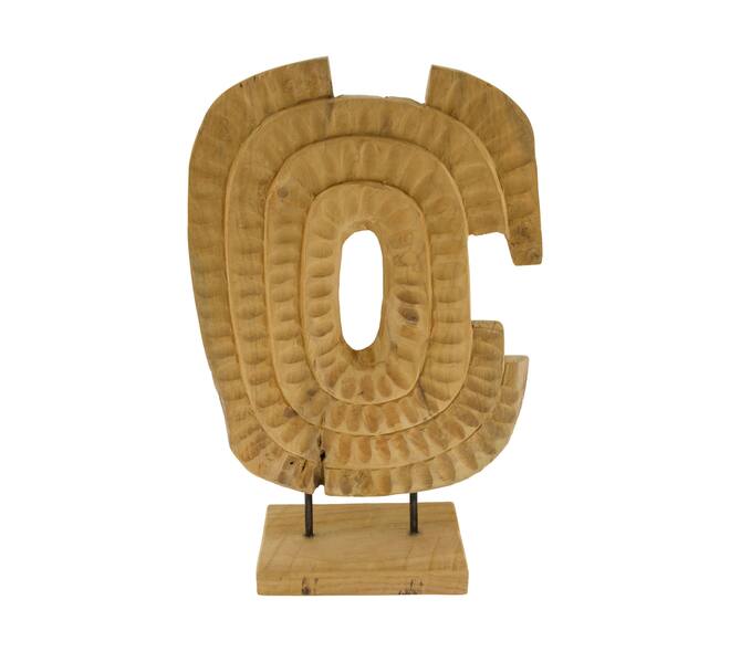 Statue teak wood 28x12x48cm - Natural