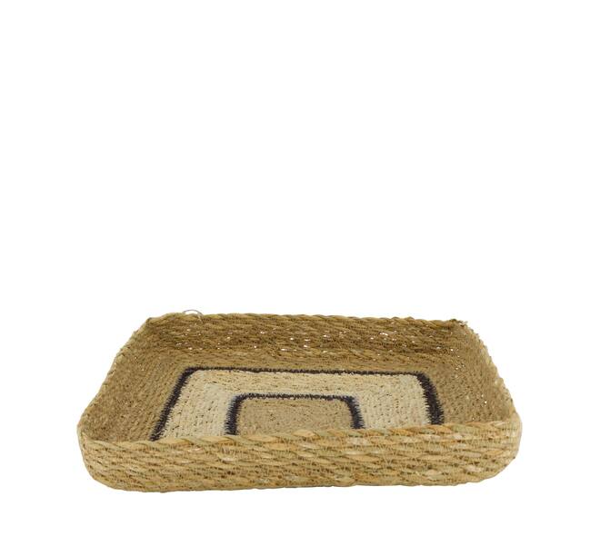 Tray square seagrass 28x28x4cm - Natural