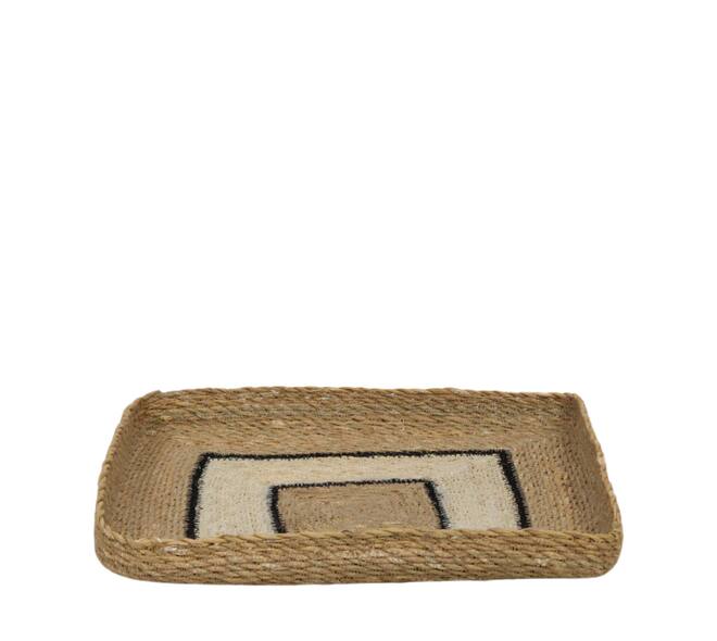 Tray square seagrass 38x38x4cm - Natural