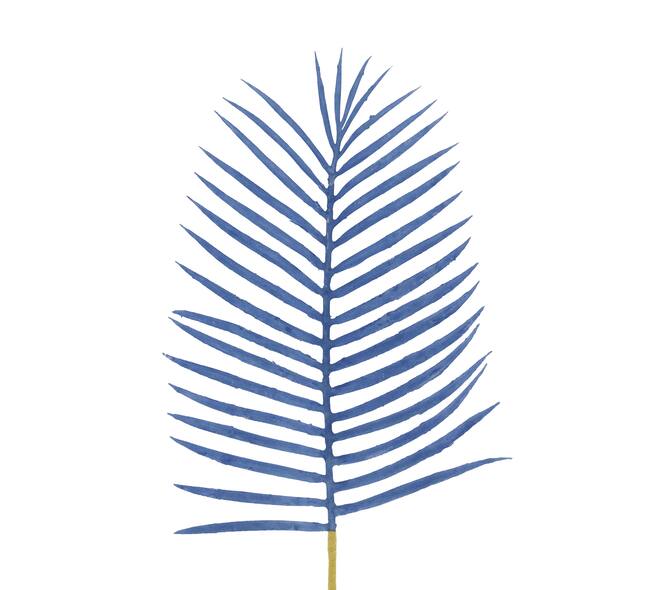Leaf artificial 77x24x2cm - Blue