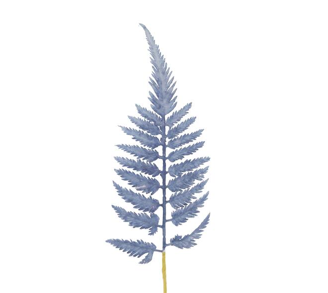 Leaf fern artificial 77x17x2cm - Blue